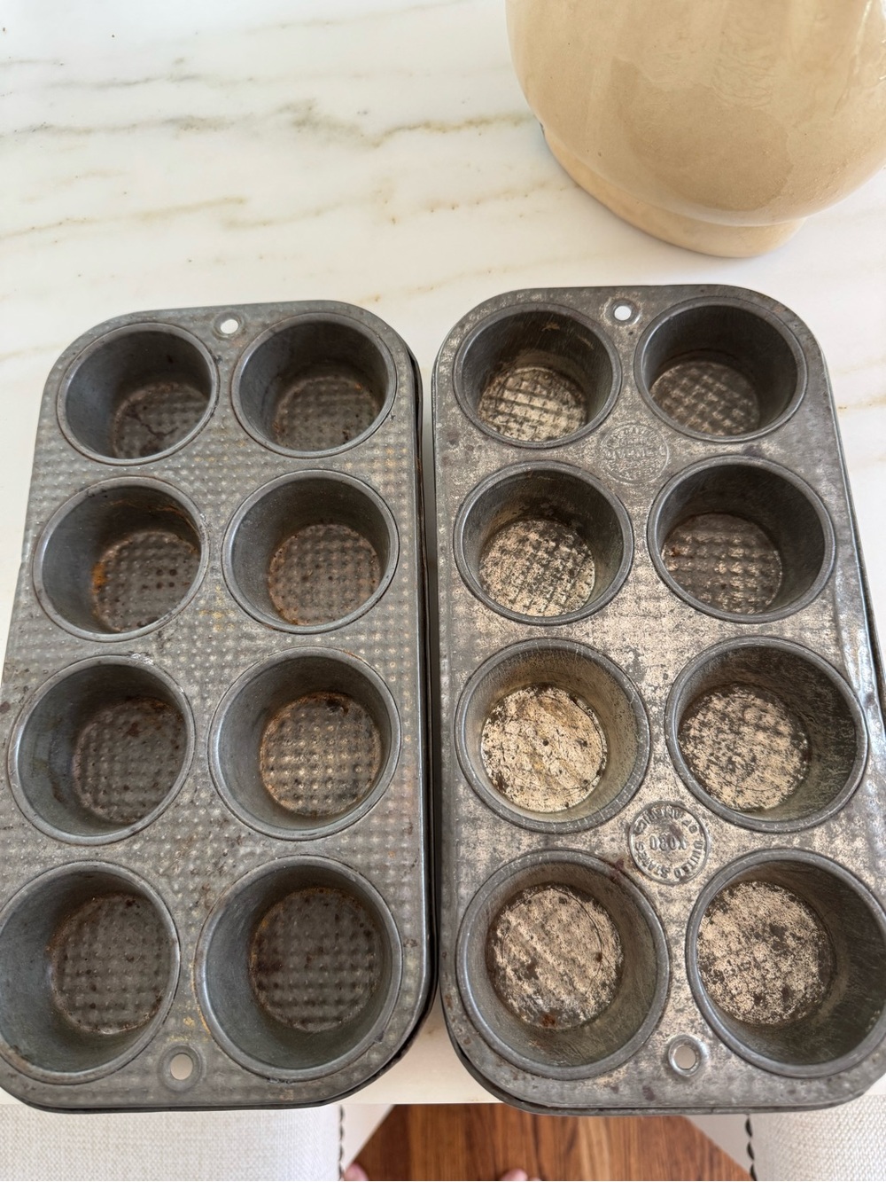 Set of Vintage Metal Muffin Pans